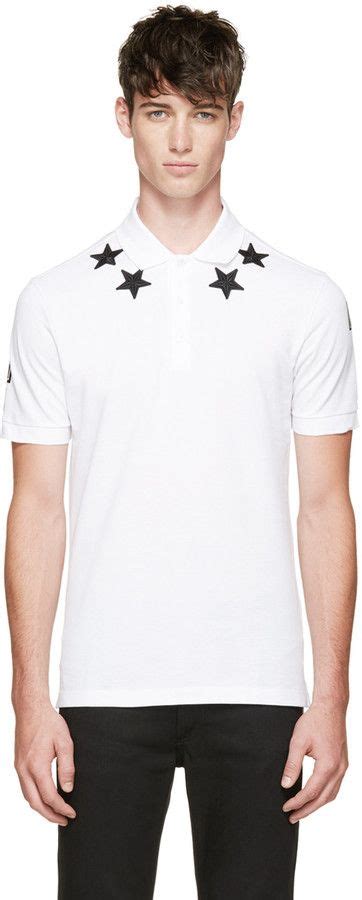 givenchy white star collar shirt|givenchy polo shirts.